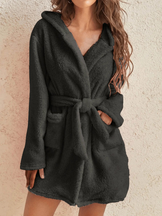 Peignoir de bain femme noir