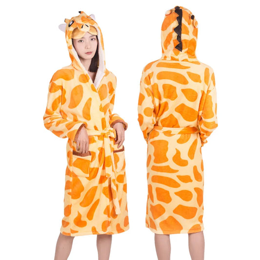 peignoir de bain femme rigolo girafe