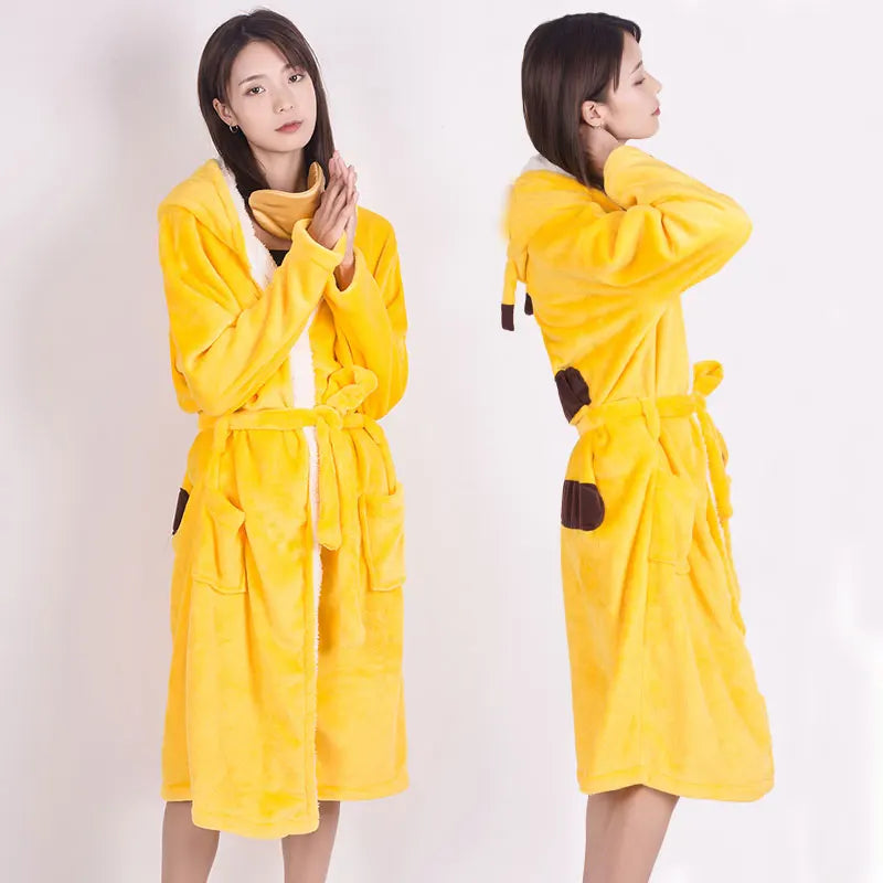 peignoir de bain femme rigolo pikachu