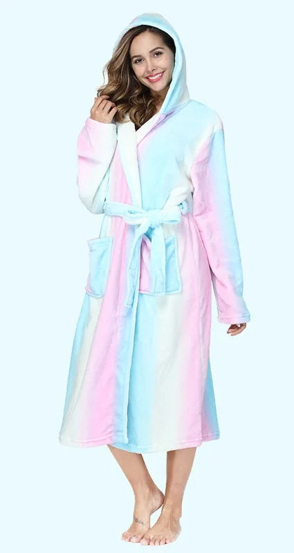 peignoir de bain femme rigolo arc en ciel