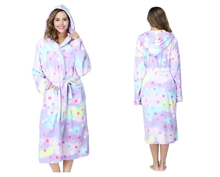 peignoir de bain femme rigolo étoiles violet
