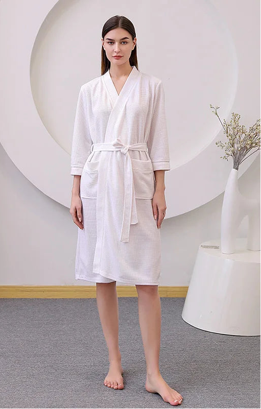 peignoir de bain femme xxl blanc