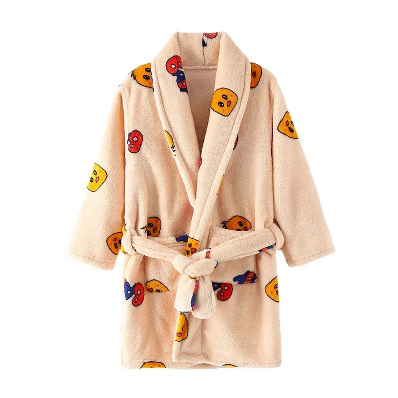 peignoir de bain fille 10 ans orange