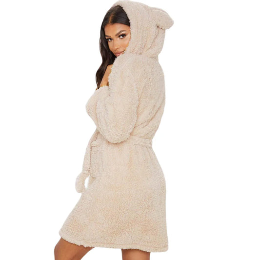 Peignoir de bain fille 14 ans beige