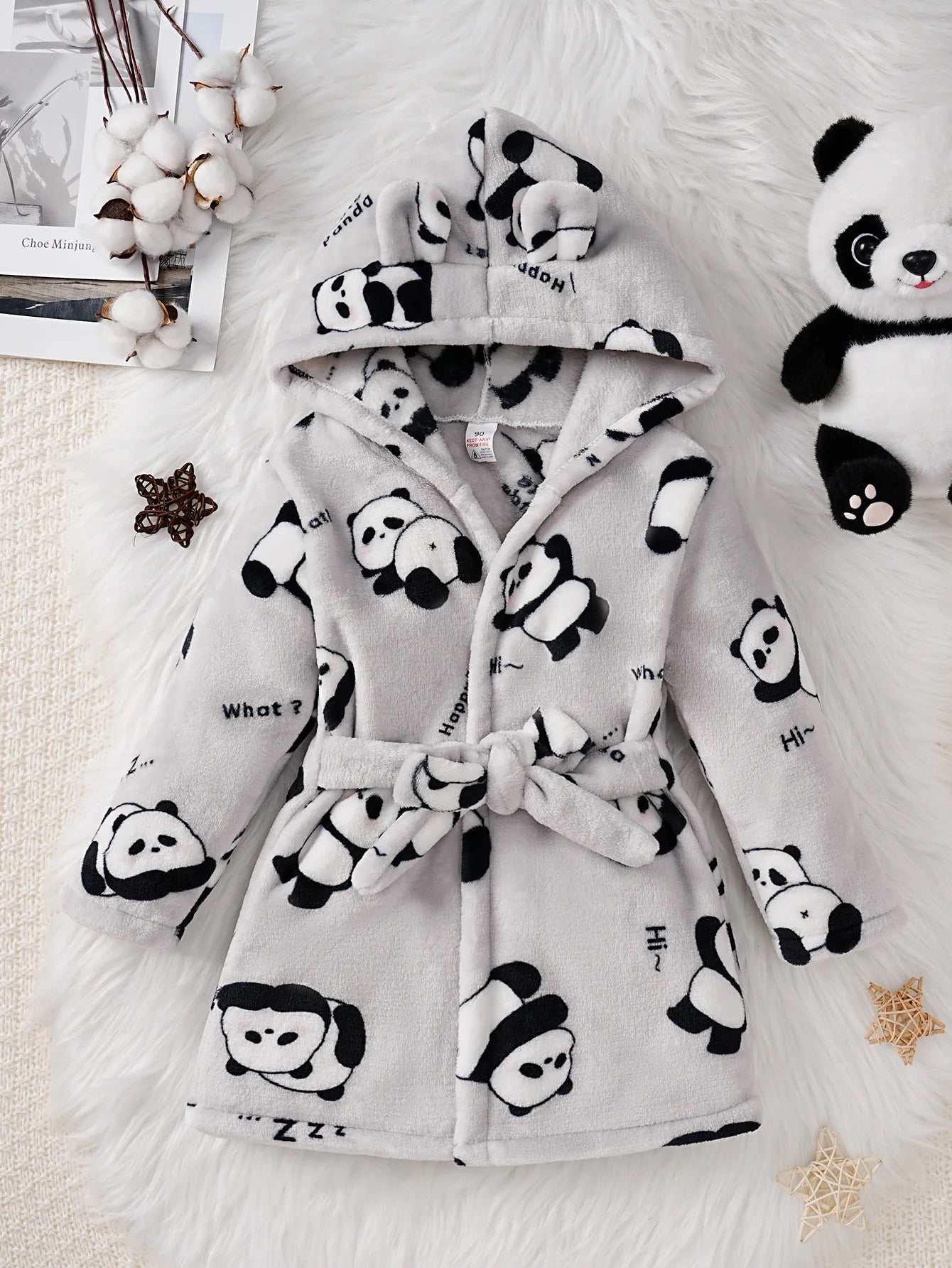 peignoir de bain fille 6 ans panda