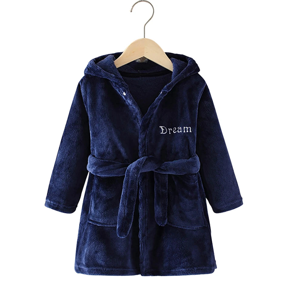 peignoir de bain garçon bleu