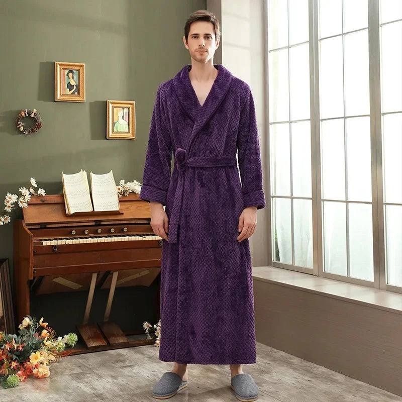 peignoir de bain grande taille violet homme