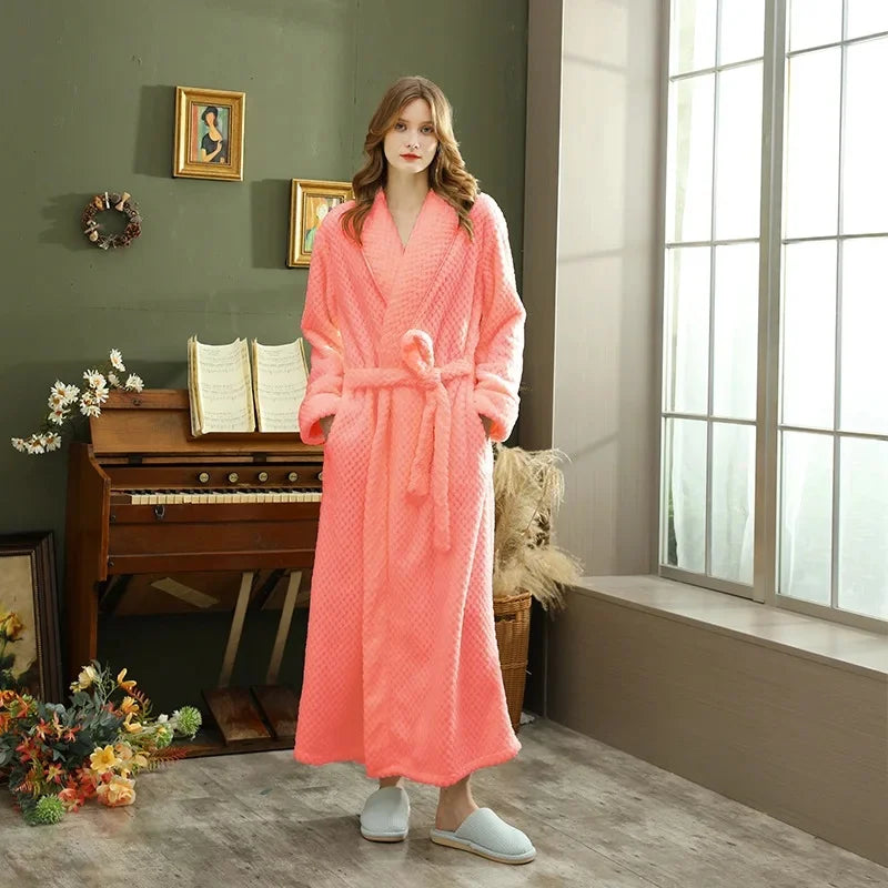 peignoir de bain grande taille corail femme