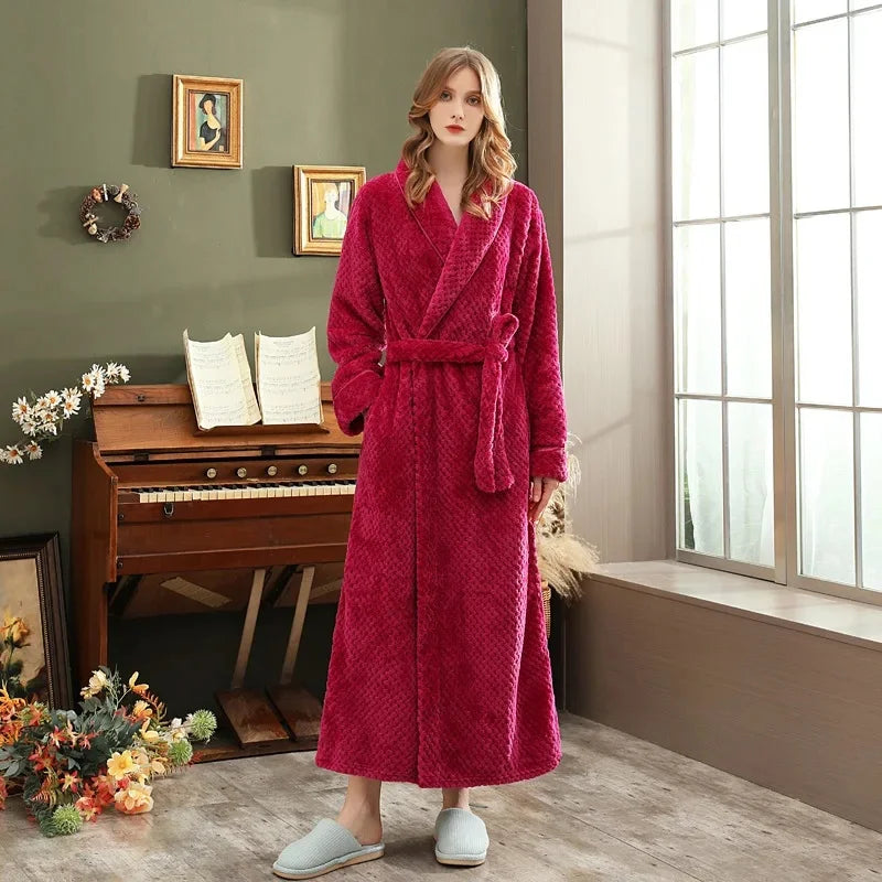 peignoir de bain grande taille rouge rose femme
