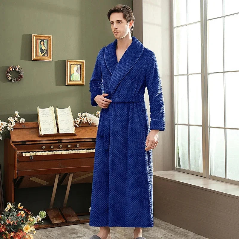 peignoir de bain grande taille bleu homme