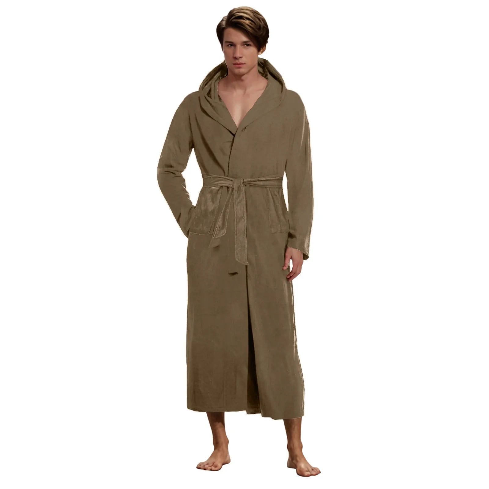 peignoir de bain homme 3xl marron