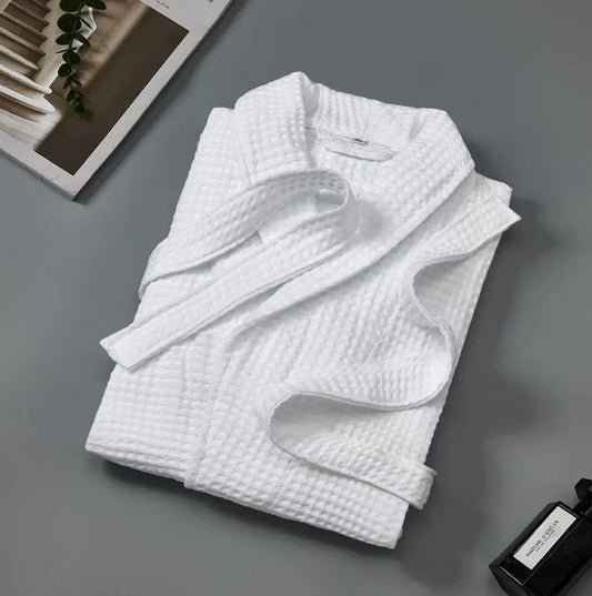 peignoir de bain homme éponge blanc