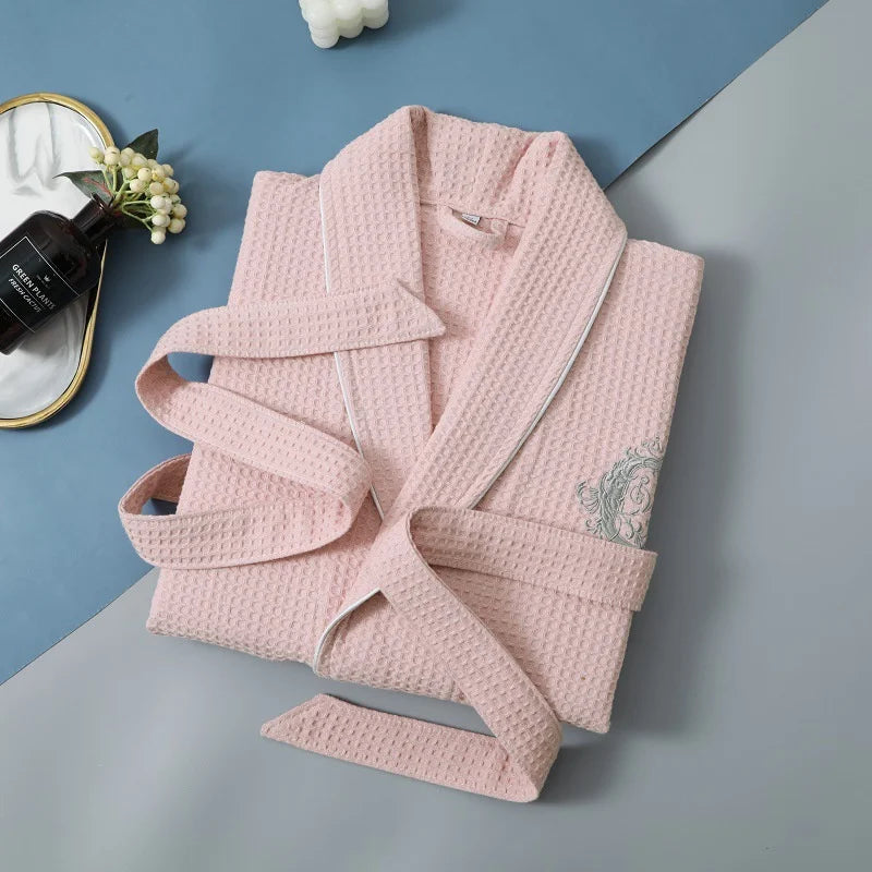 peignoir de bain homme haut de gamme rose