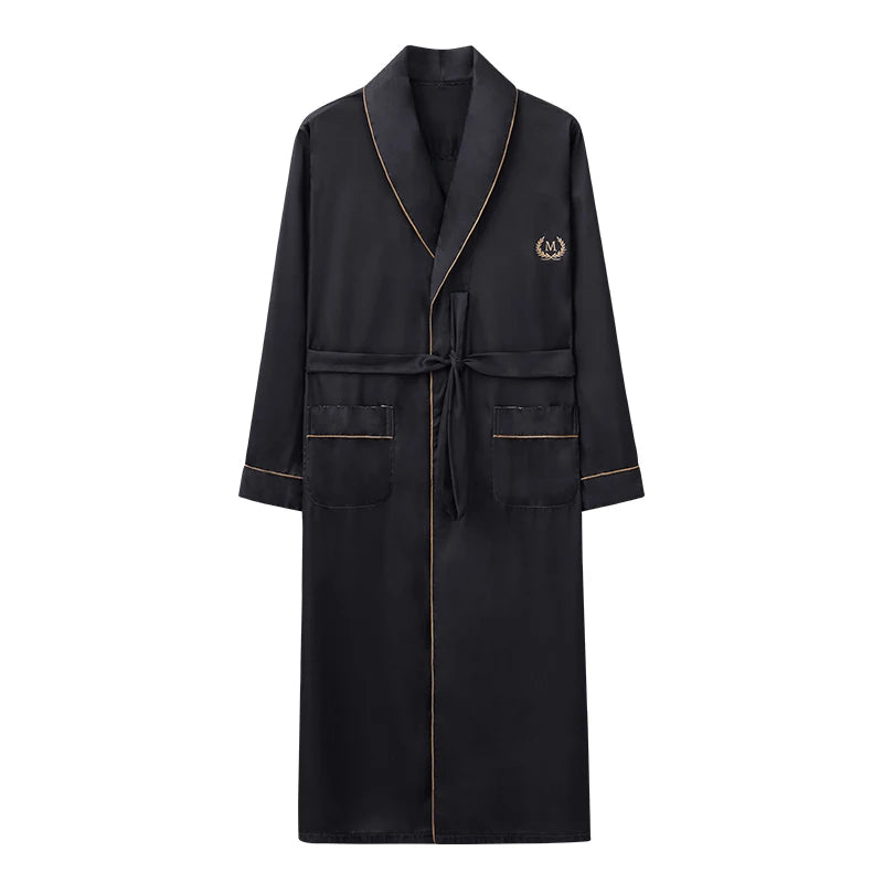 peignoir de bain homme luxe noir