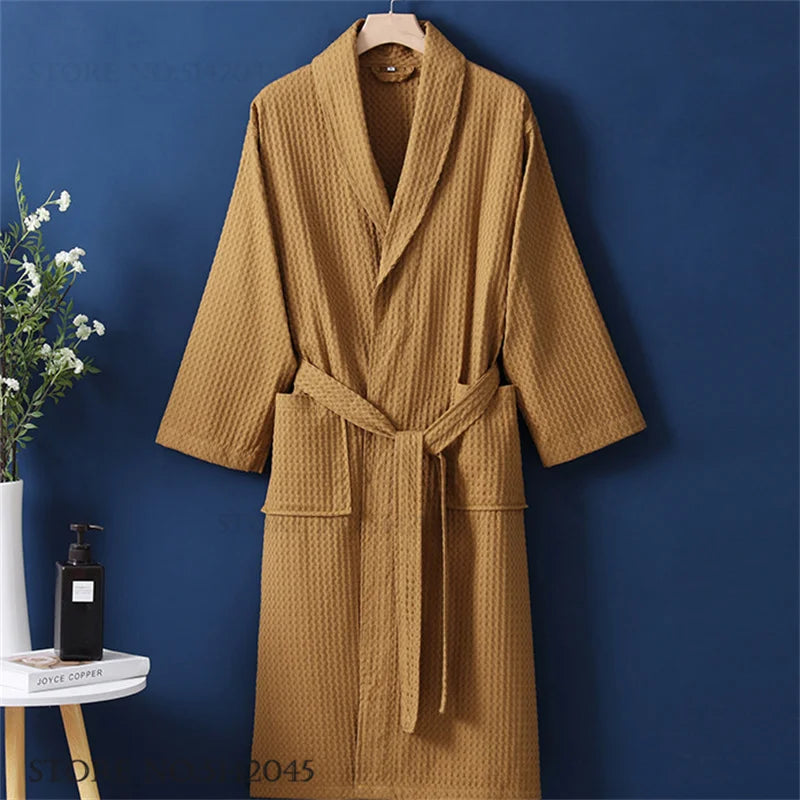 peignoir de bain jaune moutarde