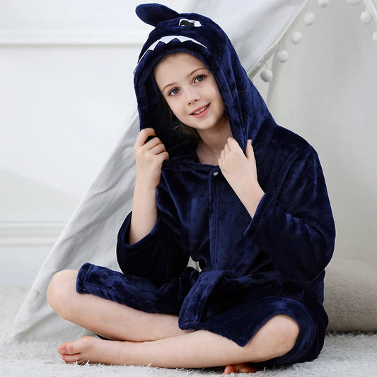 peignoir de bain junior requin
