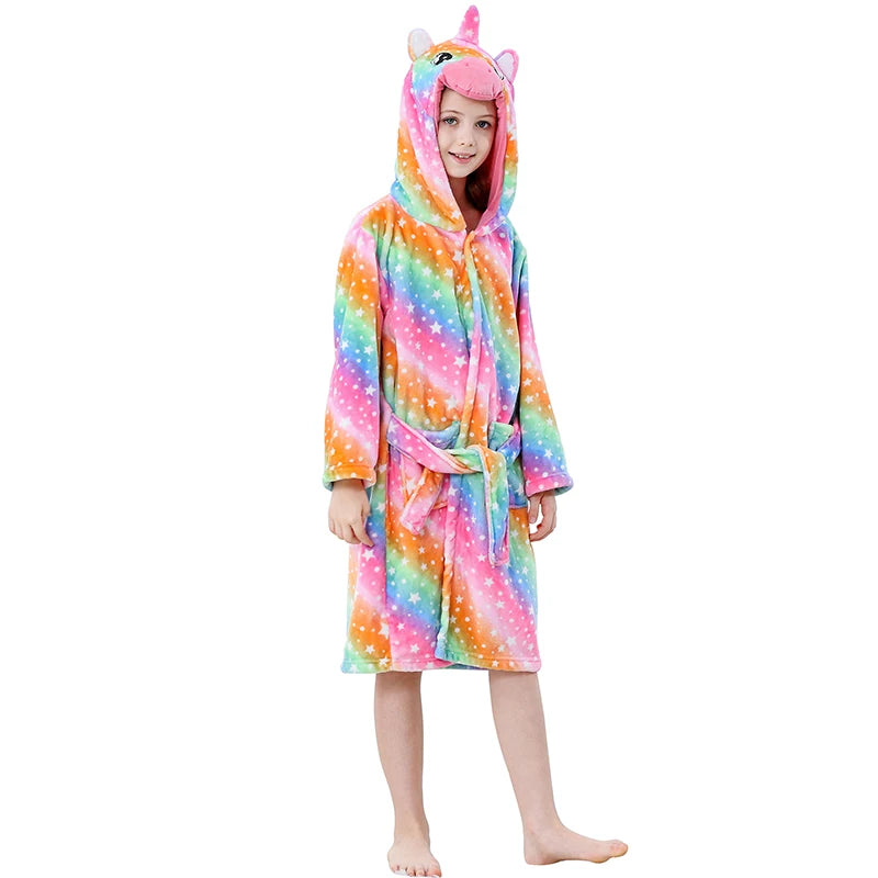 peignoir de bain junior licorne