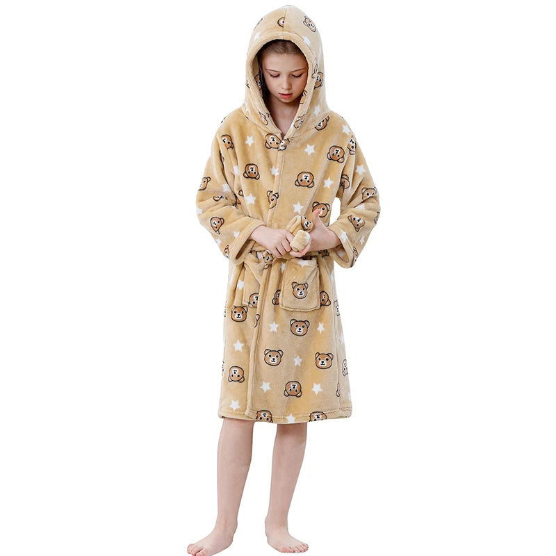 peignoir de bain junior oursons