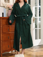 peignoir de bain long avec capuche - Vignette | Ma boutique