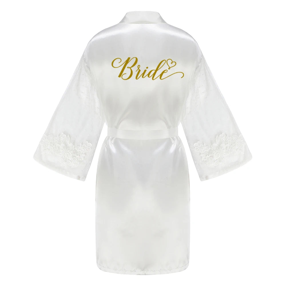 peignoir de bain mariage mariée or