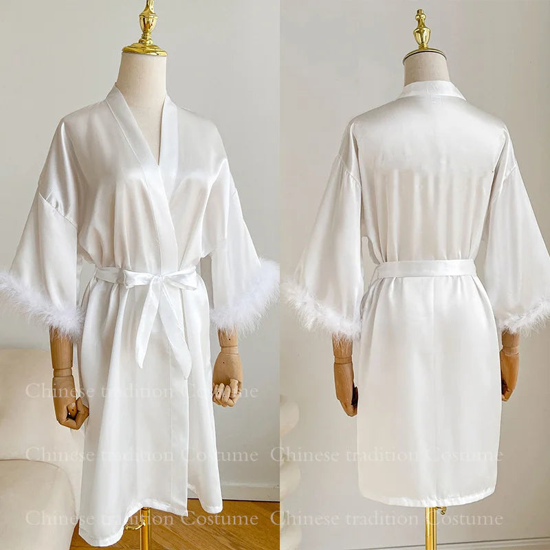 peignoir de bain mariée blanc sans écriture
