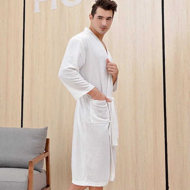 peignoir de bain mousse homme blanc