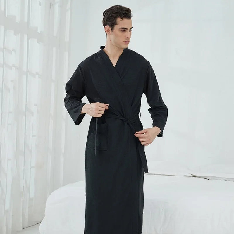 peignoir de bain mousse homme noir