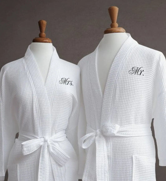 peignoir de bain mr mrs blanc