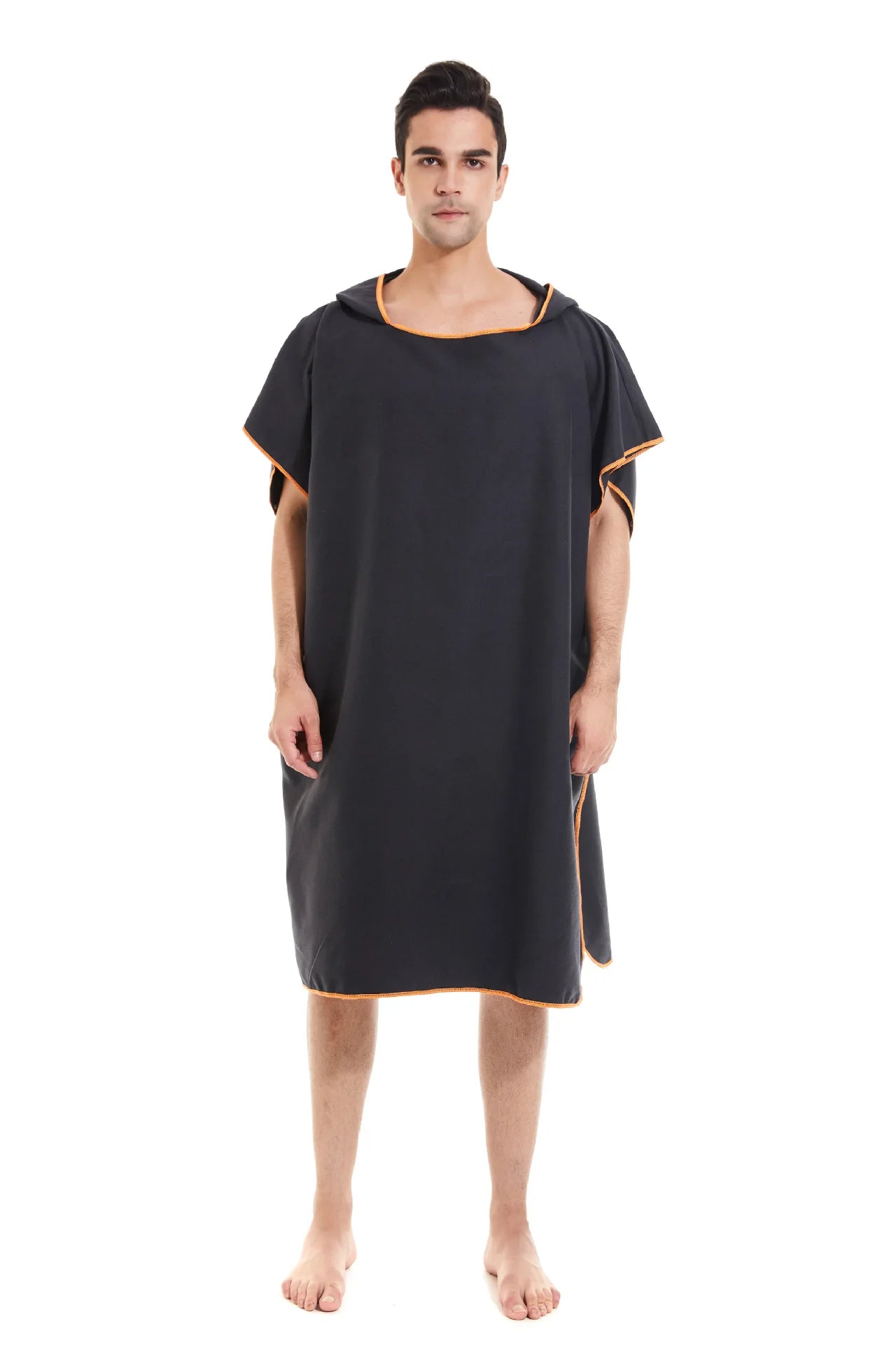 peignoir de bain piscine noir