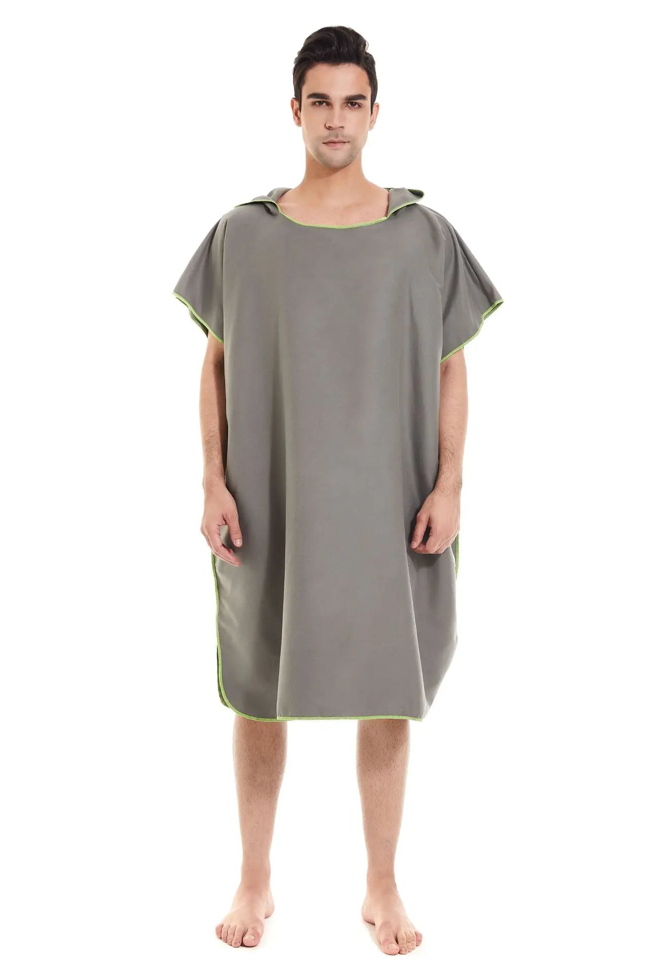 peignoir de bain piscine gris