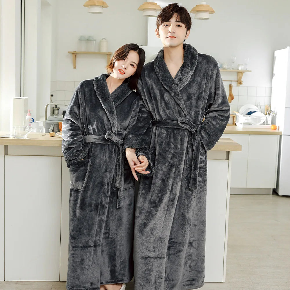 peignoir de bain polaire gris