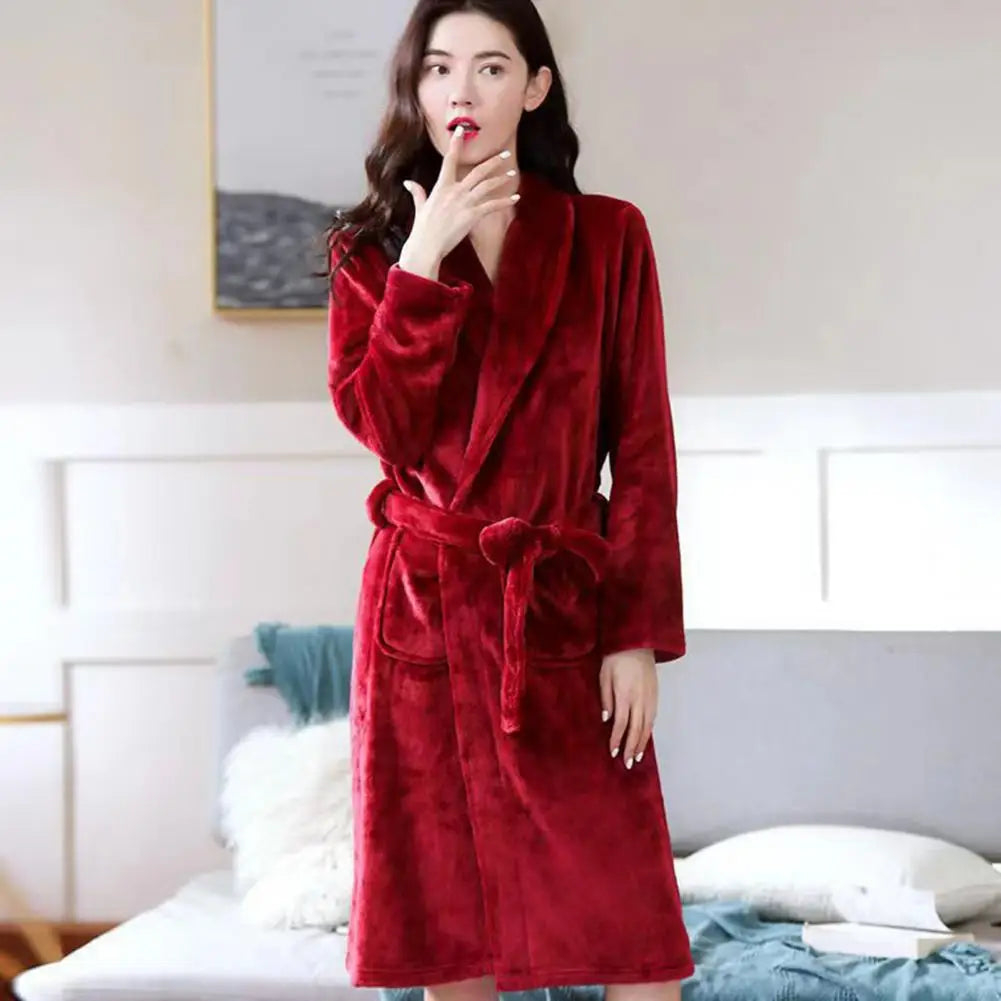 peignoir de bain rouge