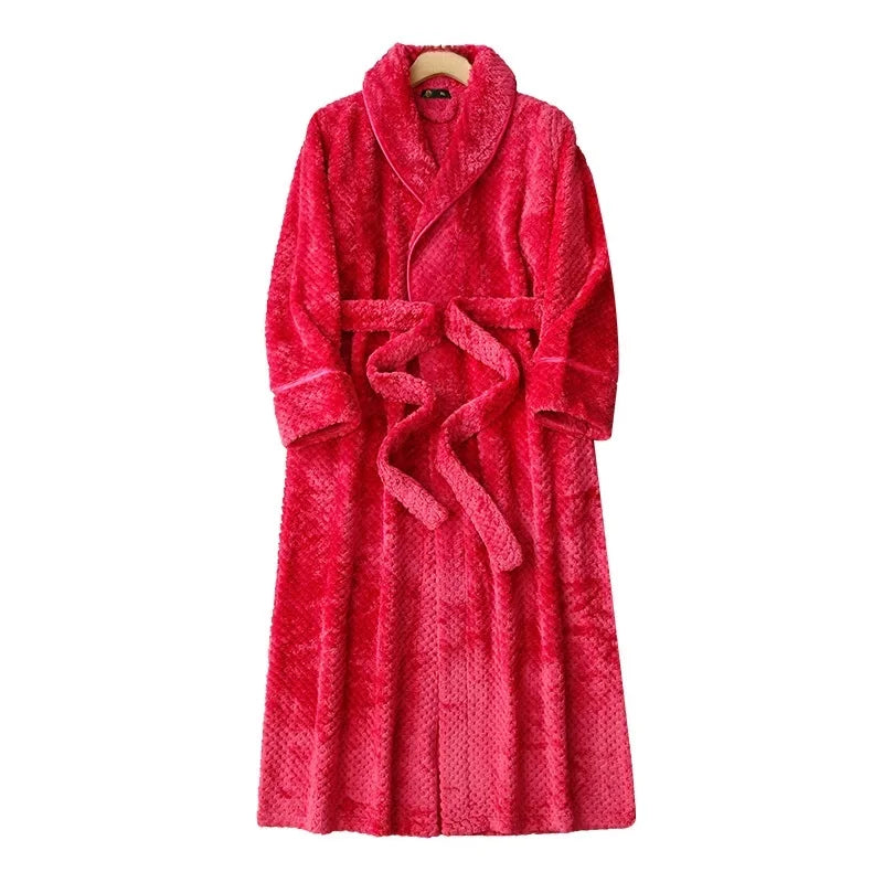 peignoir de bain velours rouge rose