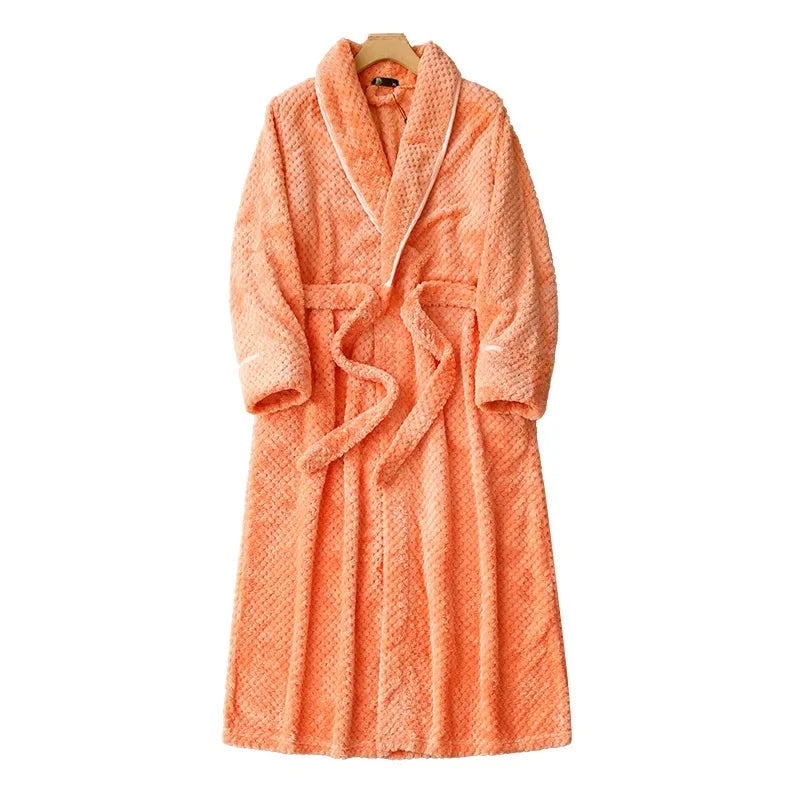 peignoir de bain velours orange